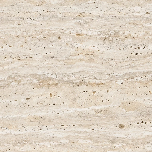 Détail de la texture minérale d’un travertin de démonstration